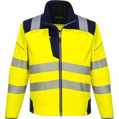 Portwest hi-vis pw3 t402 / Светлоотразително яке от софтшел - hv Жълто/Тъмносиньо xxl (t402ynrxxl)