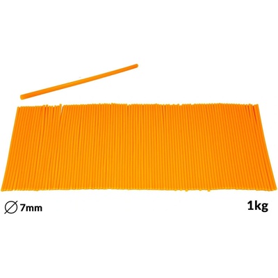 Náplně tavné ořanžové do lepící pistole průměr 7mm 1kg – Sleviste.cz