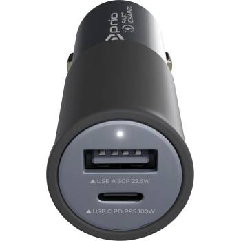 Prio Зарядно за кола за устройства с конектор USB-C / USB-A, двоен, 100W (18066)