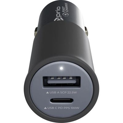 Зарядно за кола за устройства с конектор USB-C / USB-A, двоен, 100W (18066)