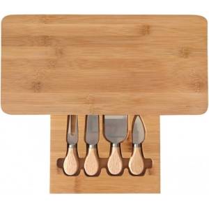 KingHoff Дъска за сирена Kinghoff KH 1567, 40 см, чекмедже, бамбук (KH 1567)