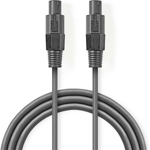 Nedis COTH16000GY50 полупрофесионален кабел за високоговорители, 2p speakon конектор, 5 м, гъвкав (COTH16000GY50)