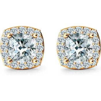 SAVICKI Обеци This is Love: злато, лабораторни диаманти с шлиофвка "възглавница