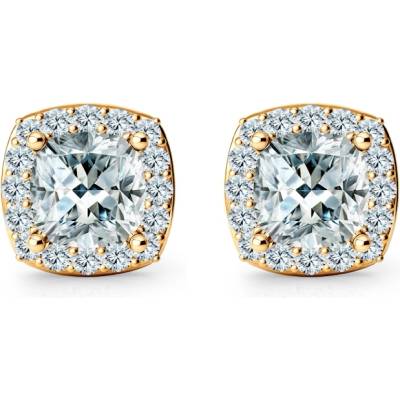 SAVICKI Обеци This is Love: злато, лабораторни диаманти с шлиофвка "възглавница