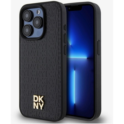 DKNY PU кожа повтарящ се модел Stack Logo Magsafe заден капак за iPhone 15 Pro черен DKNY DKNY | Cheren | МЪЖЕ | UNI