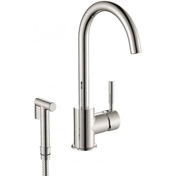 Inter Ceramic Смесител за кухня ICF 719612C, месингов, хром, със слушалка, 22.45x36.3см (719612C)