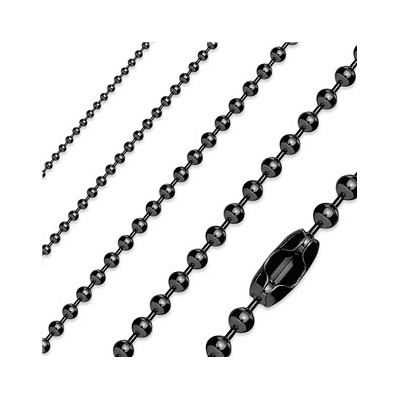 Šperky4U Kuličkový řetízek černý OPE1032-024-65