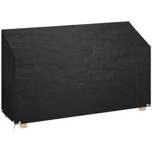 vidaXL Калъф за градинска пейка 12 отвора 210x70x70/88 см полиетилен (319341)