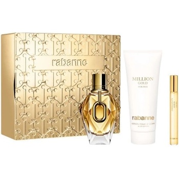 Paco Rabanne Million Gold For Her - Дамски комплет ЕДП 90 мл + ЕДП 10 мл+ Боди лосион 100 мл