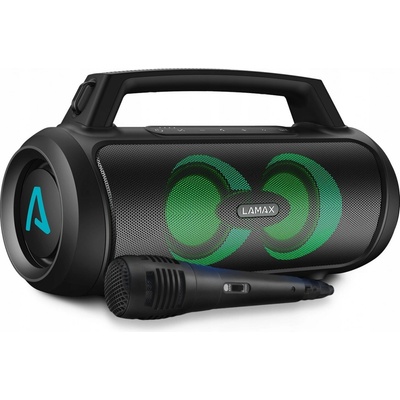 Výkonný Karaoke reproduktor BOOMBOX Bezdrátový LAMAX 50W RGB BT5.3 Mikrofon