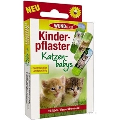 WUNDmed Flexibilní náplast pro děti Koťata 10 ks