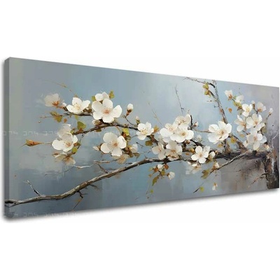 Kvetinový svet na plátne Oáza pokoja a radosti - 60x120 cm