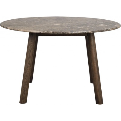 Rowico Home Kulatý jídelní stůl s deskou z mramoru TARANSAY Brown 125 x 125 cm hnědá 120863