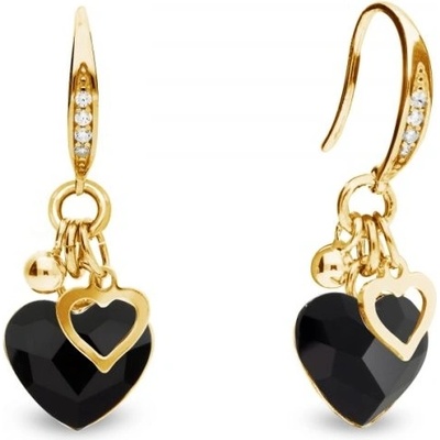 Spark černé se Swarovski Elements Bliss KWCGMIX2808J Jet