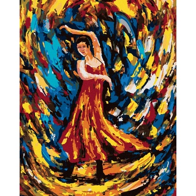 Zuty Malování podle čísel DÍVKA TANČÍCÍ FLAMENCO
