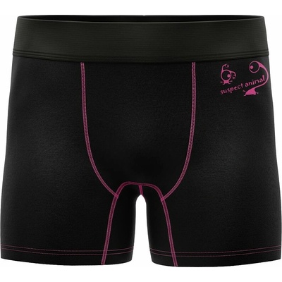 Suspect Animal dětské funkční trenýrky Bamboo Heavy černá/růžová