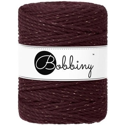 Bobbiny 3PLY Macramé Rope 5 mm 100 m Golden Burgundy юта (TX-E083)