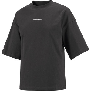 Salomon Дамска тениска Salomon Women's Logo Short Sleeve Tee T-shirt - Deep Black - размер XS (916-7276-0311)
