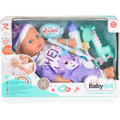 Tutu love Музикална кукла 36см с меко тяло Rabbit 6293 (110791)