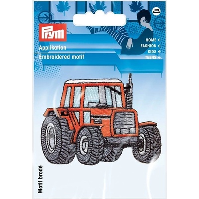 PRYM Nášivka traktor, nažehľovacia, červená