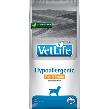 Farmina Vet Life Hypoallergenic Fish & Potato - при хранителни алергии с риба и картофи 12kg
