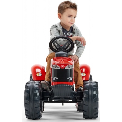 FALK Šliapací traktor 4010AB Massey Fergusson S8740 s vlečkou