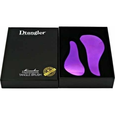 Detangler Set Miraculous Purple rozčesávacia kefa na vlasy s rukoväťou