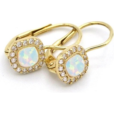 B&B Goldinvestic zlaté s opálem a zirkony N5687-585/1000