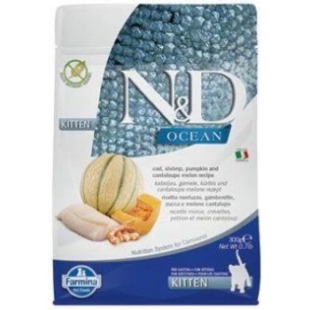 N&D OCEAN Kitten Cod & Shrimp & Pumpkin&Melon 0,3 kg
