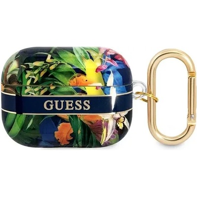 Guess Калъф Guess GUAPHHFLB за AirPods Pro, син, Flower Strap Collection (GUAPHHFLB)