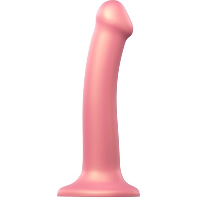 Strap On Me Фаллоимитатор с присоской Metallic Shine M (18 см), Розовый