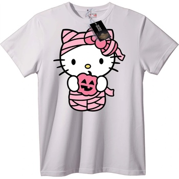 NOONEBRAND Hello Kitty Мумия Хелоуин Тениска - M, White