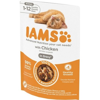 Iams Cat Kitten All Breeds kuracie mäso v omáčke 85 g