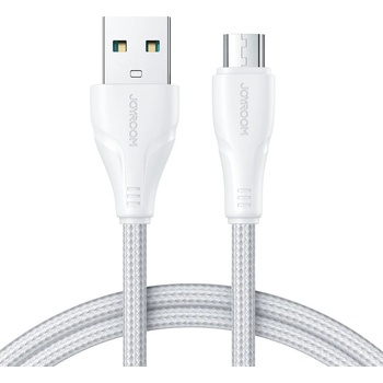 JOYROOM Кабел за бързо зареждане и трансфер на данни Joyroom Surpass Series, USB към micro USB, 2.4A, 2m, бял (S-UM018A11) (S-UM018A112W)