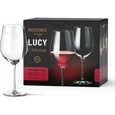 BOHEMIA PRESTIGELUCY SKLENICE NA ČERVENÉ VÍNO 6 x 600 ml