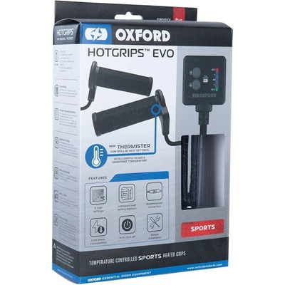 Vyhrievané rukoväte na motorku Oxford Hotgrips Evo Sports čierne
