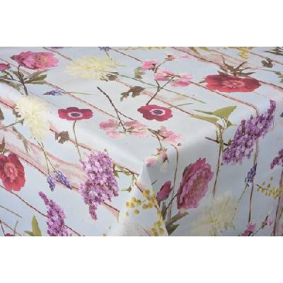 PVC obrus metráž Wooden Flower šírka 140 cm