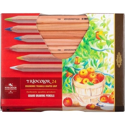 Koh i Noor souprava trojhranných pastelek Natur 24 ks 3154N