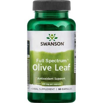 Swanson Full Spectrum Olive Leaf, 400 mg, 60 капсули, Swanson (SW1280)