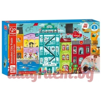 Image 1 of Hape Пъзел Анимиран град hape e1629 (h1629)