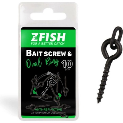Zfish Vrtáčik S Krúžkom Bait Screw & Oval Ring 10 ks