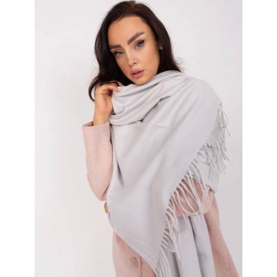 Italy Moda světle šedá šála s třásněmi at sz 23185.73p light šedá