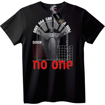 NOONEBRAND Тениска Само Бог може Никой - 7XL, Black