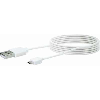 Nabíjací a synchronizačný kábel s konektorom micro USB, biely 2 m