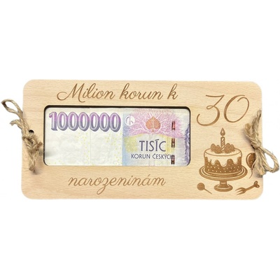Dřevěné přání MILION - 60 let