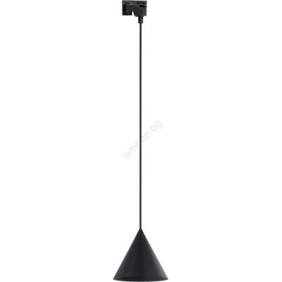 TK Lighting Пендел за релсова система CONO 1xE27/15W/230V черен (TK10650)