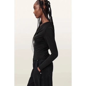 AllSaints блуза с дълги ръкави дамска с вискоза HALLIE LS TOP (W242JE)