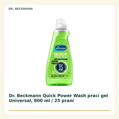 Dr.Beckmann Quick prací gel Power Wash Universal 800 ml 25 PD