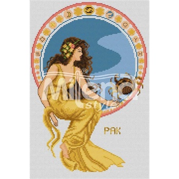 Milena Style Зодия Рак - гоблен със схема конци dmc 1: 4