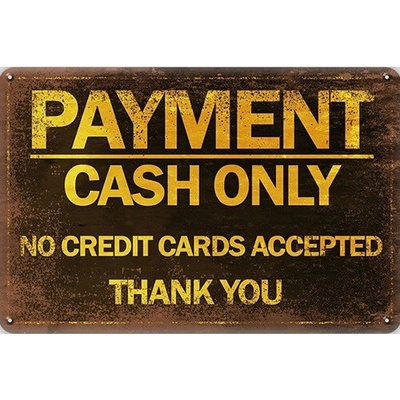 Ceduľa Payment Cash Only